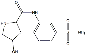 4-hydroxy-N-(3-sulfamoylphenyl)pyrrolidine-2-carboxamide Structure