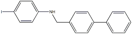 4-iodo-N-[(4-phenylphenyl)methyl]aniline 구조식 이미지