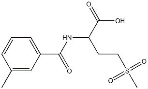 4-methanesulfonyl-2-[(3-methylphenyl)formamido]butanoic acid 구조식 이미지