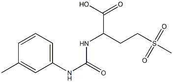 4-methanesulfonyl-2-{[(3-methylphenyl)carbamoyl]amino}butanoic acid Structure