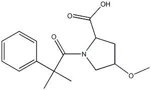 4-methoxy-1-(2-methyl-2-phenylpropanoyl)pyrrolidine-2-carboxylic acid 구조식 이미지