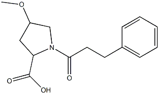 4-methoxy-1-(3-phenylpropanoyl)pyrrolidine-2-carboxylic acid Structure