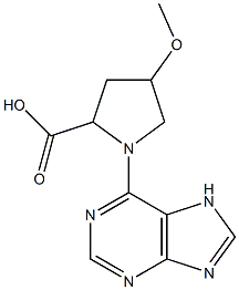 4-methoxy-1-(7H-purin-6-yl)pyrrolidine-2-carboxylic acid 구조식 이미지
