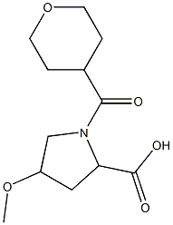 4-methoxy-1-(oxan-4-ylcarbonyl)pyrrolidine-2-carboxylic acid 구조식 이미지