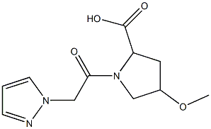 4-methoxy-1-[2-(1H-pyrazol-1-yl)acetyl]pyrrolidine-2-carboxylic acid 구조식 이미지