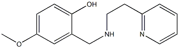 4-methoxy-2-({[2-(pyridin-2-yl)ethyl]amino}methyl)phenol 구조식 이미지