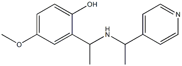 4-methoxy-2-(1-{[1-(pyridin-4-yl)ethyl]amino}ethyl)phenol Structure