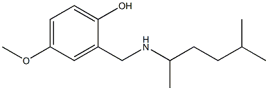 4-methoxy-2-{[(5-methylhexan-2-yl)amino]methyl}phenol 구조식 이미지