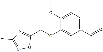 4-methoxy-3-[(3-methyl-1,2,4-oxadiazol-5-yl)methoxy]benzaldehyde 구조식 이미지