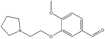4-methoxy-3-[2-(pyrrolidin-1-yl)ethoxy]benzaldehyde Structure