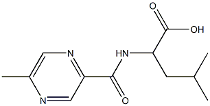 4-methyl-2-{[(5-methylpyrazin-2-yl)carbonyl]amino}pentanoic acid Structure