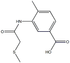 4-methyl-3-[2-(methylsulfanyl)acetamido]benzoic acid Structure