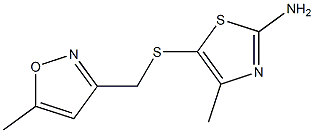 4-methyl-5-{[(5-methyl-1,2-oxazol-3-yl)methyl]sulfanyl}-1,3-thiazol-2-amine Structure