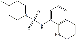 4-methyl-N-(1,2,3,4-tetrahydroquinolin-8-yl)piperidine-1-sulfonamide Structure