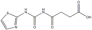 4-oxo-4-[(1,3-thiazol-2-ylcarbamoyl)amino]butanoic acid 구조식 이미지