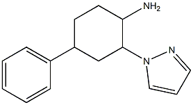 4-phenyl-2-(1H-pyrazol-1-yl)cyclohexanamine Structure