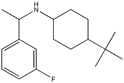 4-tert-butyl-N-[1-(3-fluorophenyl)ethyl]cyclohexan-1-amine 구조식 이미지