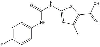 5-({[(4-fluorophenyl)amino]carbonyl}amino)-3-methylthiophene-2-carboxylic acid Structure