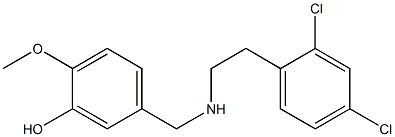 5-({[2-(2,4-dichlorophenyl)ethyl]amino}methyl)-2-methoxyphenol 구조식 이미지