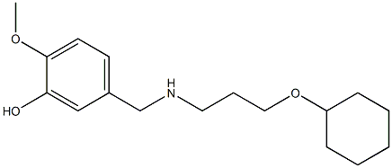 5-({[3-(cyclohexyloxy)propyl]amino}methyl)-2-methoxyphenol 구조식 이미지