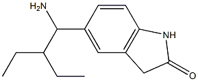 5-(1-amino-2-ethylbutyl)-2,3-dihydro-1H-indol-2-one 구조식 이미지