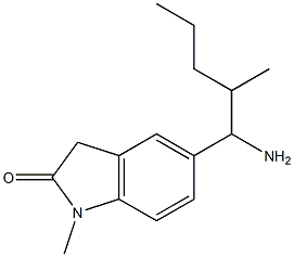 5-(1-amino-2-methylpentyl)-1-methyl-2,3-dihydro-1H-indol-2-one 구조식 이미지