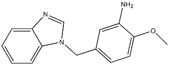 5-(1H-1,3-benzodiazol-1-ylmethyl)-2-methoxyaniline Structure