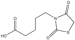 5-(2,4-dioxo-1,3-thiazolidin-3-yl)pentanoic acid Structure