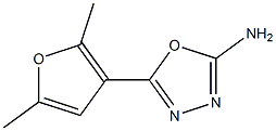 5-(2,5-dimethyl-3-furyl)-1,3,4-oxadiazol-2-amine Structure