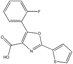 5-(2-fluorophenyl)-2-(thiophen-2-yl)-1,3-oxazole-4-carboxylic acid Structure