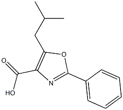 5-(2-methylpropyl)-2-phenyl-1,3-oxazole-4-carboxylic acid 구조식 이미지