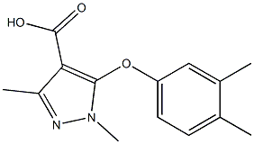 5-(3,4-dimethylphenoxy)-1,3-dimethyl-1H-pyrazole-4-carboxylic acid 구조식 이미지