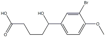 5-(3-bromo-4-methoxyphenyl)-5-hydroxypentanoic acid 구조식 이미지