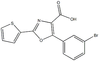 5-(3-bromophenyl)-2-(thiophen-2-yl)-1,3-oxazole-4-carboxylic acid Structure