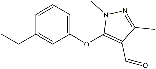 5-(3-ethylphenoxy)-1,3-dimethyl-1H-pyrazole-4-carbaldehyde 구조식 이미지