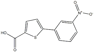 5-(3-nitrophenyl)thiophene-2-carboxylic acid 구조식 이미지