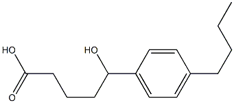 5-(4-butylphenyl)-5-hydroxypentanoic acid Structure