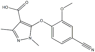 5-(4-cyano-2-methoxyphenoxy)-1,3-dimethyl-1H-pyrazole-4-carboxylic acid Structure