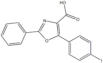 5-(4-iodophenyl)-2-phenyl-1,3-oxazole-4-carboxylic acid Structure