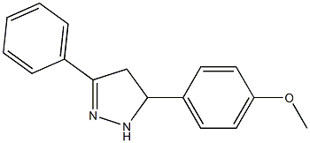 5-(4-methoxyphenyl)-3-phenyl-4,5-dihydro-1H-pyrazole 구조식 이미지