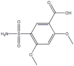 5-(aminosulfonyl)-2,4-dimethoxybenzoic acid 구조식 이미지