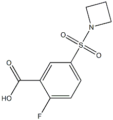5-(azetidin-1-ylsulfonyl)-2-fluorobenzoic acid Structure
