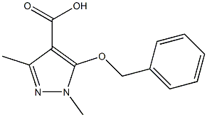 5-(benzyloxy)-1,3-dimethyl-1H-pyrazole-4-carboxylic acid 구조식 이미지