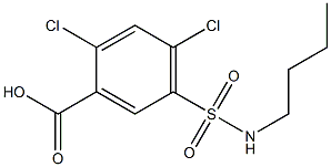 5-(butylsulfamoyl)-2,4-dichlorobenzoic acid Structure