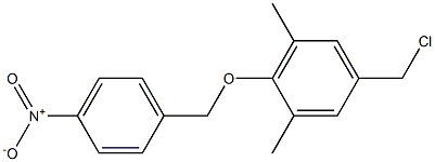5-(chloromethyl)-1,3-dimethyl-2-[(4-nitrophenyl)methoxy]benzene 구조식 이미지