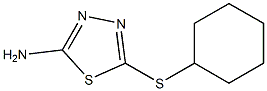 5-(cyclohexylsulfanyl)-1,3,4-thiadiazol-2-amine Structure