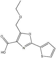 5-(ethoxymethyl)-2-(thiophen-2-yl)-1,3-oxazole-4-carboxylic acid 구조식 이미지