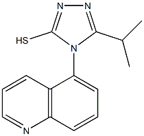 5-(propan-2-yl)-4-(quinolin-5-yl)-4H-1,2,4-triazole-3-thiol Structure