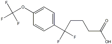 5,5-difluoro-5-[4-(trifluoromethoxy)phenyl]pentanoic acid 구조식 이미지