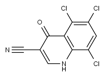 5,6,8-trichloro-4-oxo-1,4-dihydroquinoline-3-carbonitrile Structure